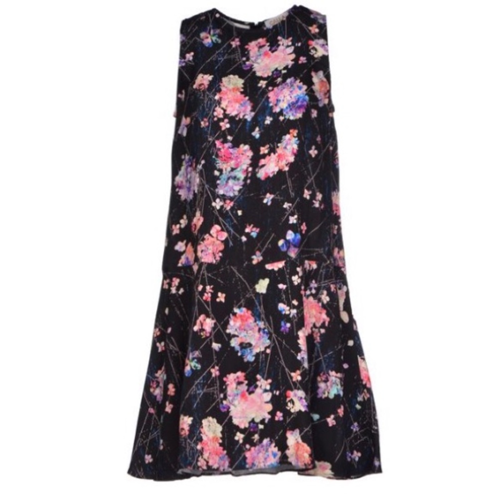 Calla Paris fluorescent floral shift dress